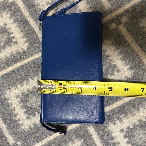 Coach cobalt Blue Wristlet Clutch with Silver Accents new - Picture 8 of 15